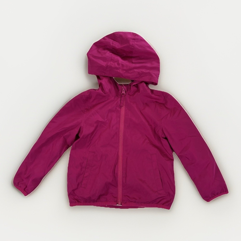 The Children's Place Windbreaker Kids 4T Magenta Purple Hooded Jacket Outerwear